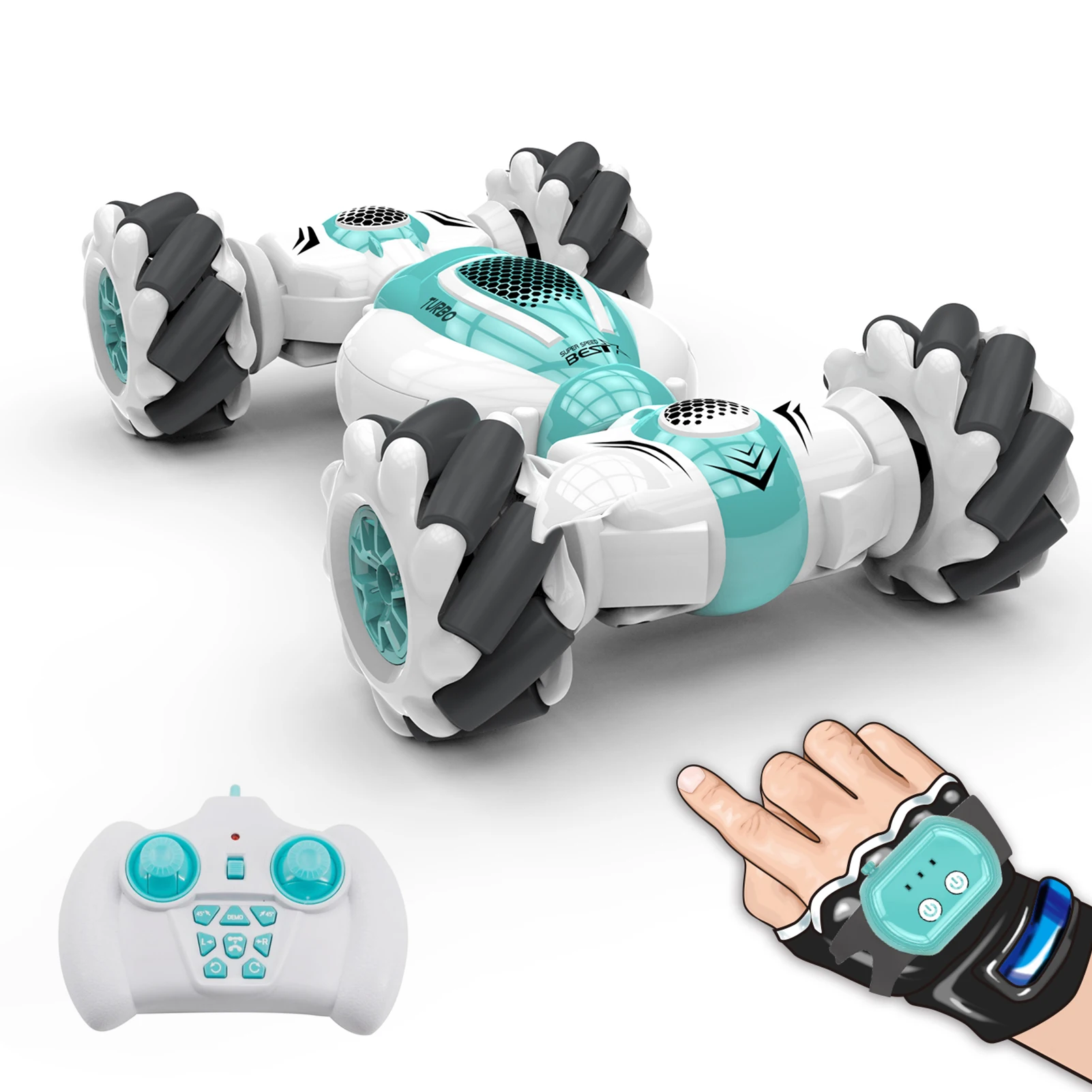 RC Stunt Car Remote Control Watch Gesture Sensor Deformable Electric Toy Cars All Terrain Speed 2.4GHz 4WD Vehicle for Kids