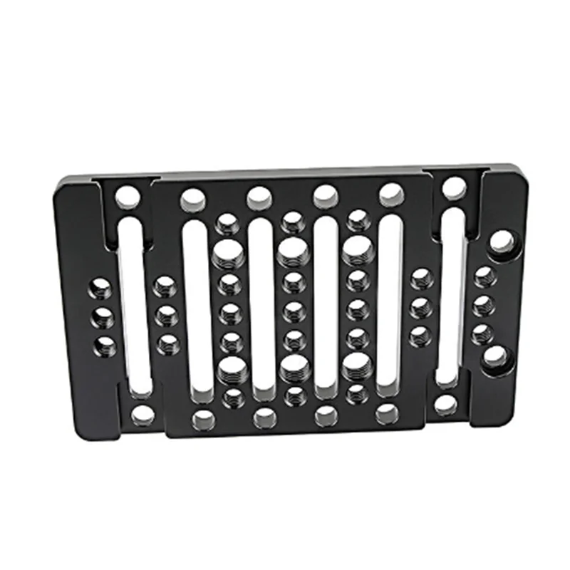 

Y22A-Cheese Plate с резьбовыми отверстиями 1/4 дюйма 3/8 дюйма и встроенными 4 креплениями для холодного башмака для быстрого выпуска для клетки DSLR камеры