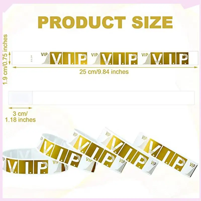 

B24B 1000 Pcs VIP Wristbands Lightweight Event Bracelets Personalized Party Wrist Bands Colored Waterproof Armband