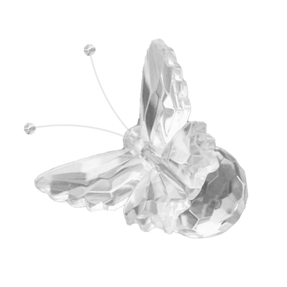 

Crystal Flying Butterfly White Crystal Decoration Romantic Lover Sculpture for Valentine's Day Car Home Office Souvenir Gift
