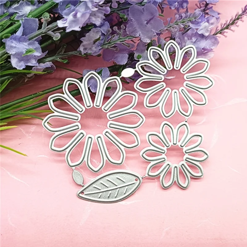 Flower Leaves Cutting Dies Embossing Scrapbooking Cutter Paper Greeting Cards Metal Stamp Stencils for Decoration