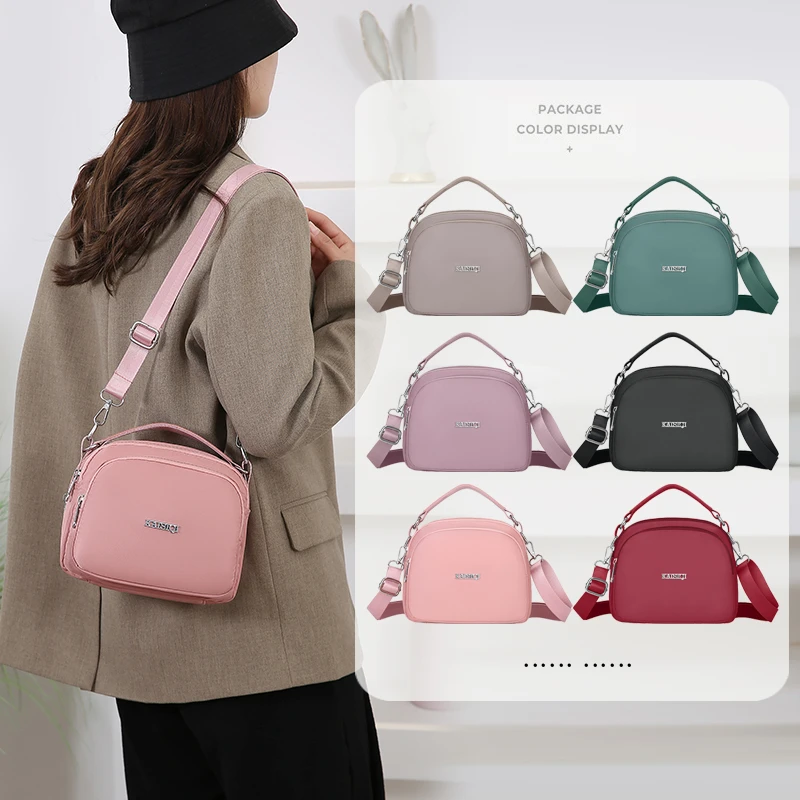 

Модная женская сумка через плечо, женская сумка через плечо высокого качества, однотонные женские сумки, водонепроницаемая ткань, женский кошелек