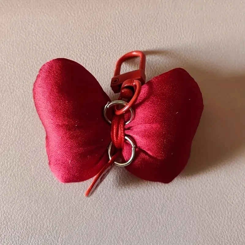 Sweetheart Candy-Colored Gingham Bow Bag Charm