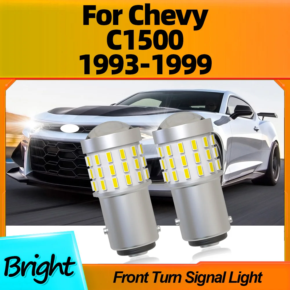 

2Pcs Front Turn Signal Lights 1157 P21/5W BAY15D Car Led Bulbs 6000K 12V For Chevy C1500 1993 1994 1995 1996 1997 1998 1999