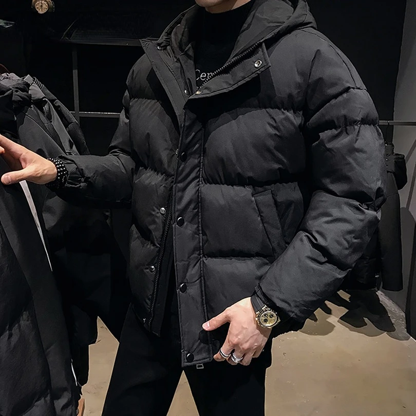 Sólido com capuz parkas jaqueta de inverno dos homens puffer jaquetas de inverno e casacos M-3XL 2022 outono recém chegados