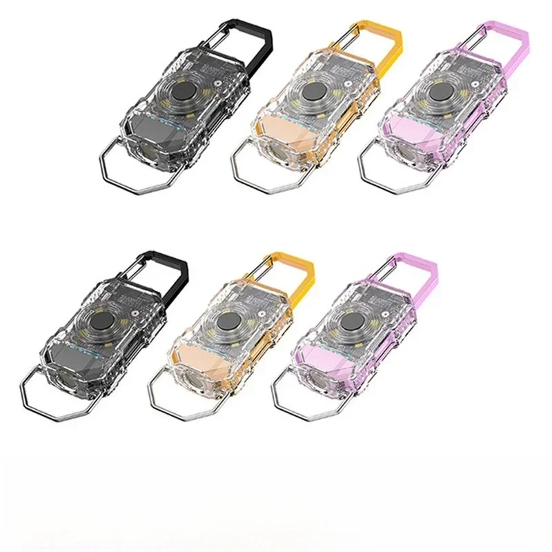 LED Mini Flashlight Long Battery Life Outdoor Charging Portable Keychain Light Multi-function Work Light