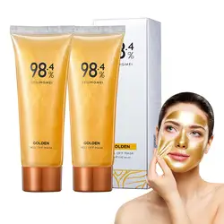 Gold Foil Peel-Off Mask, 98.4% Golden Peel Off Mask, Gold Face Mask For Moisturizing, Removes Blackheads, Reduces Fine Lines