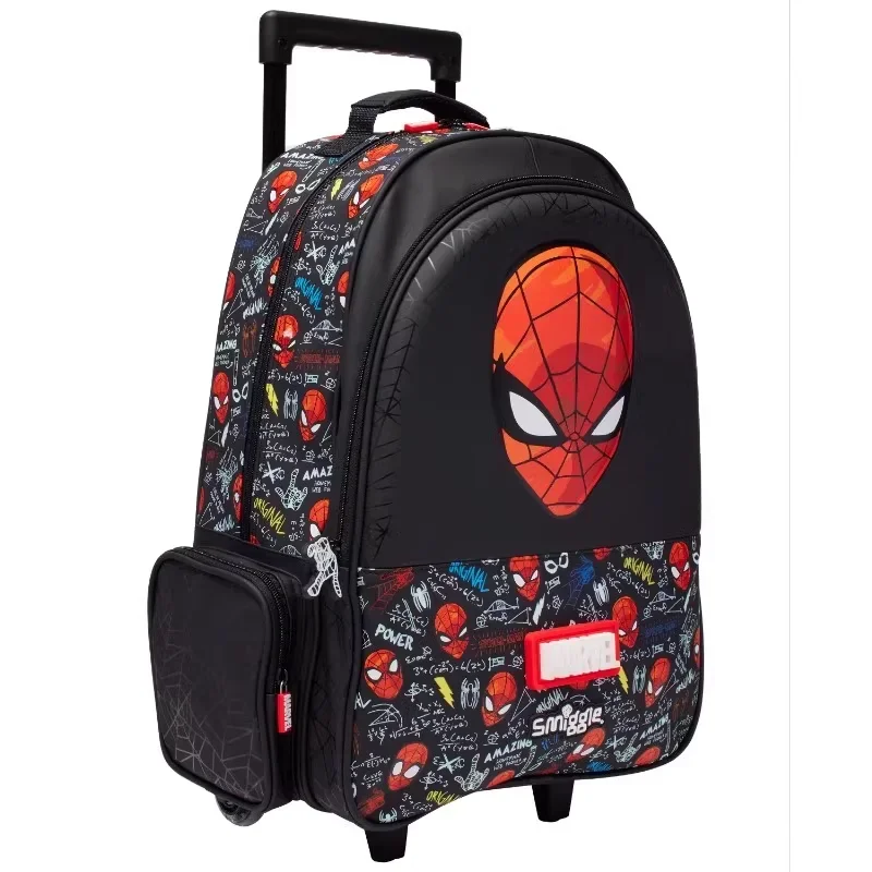 New Genuine Spider-Man Wheeled Schoolbag Children\'s Schoolbag Boys Large Trolley Bag Marvel Traveling Schoolbag Children\'s Gift