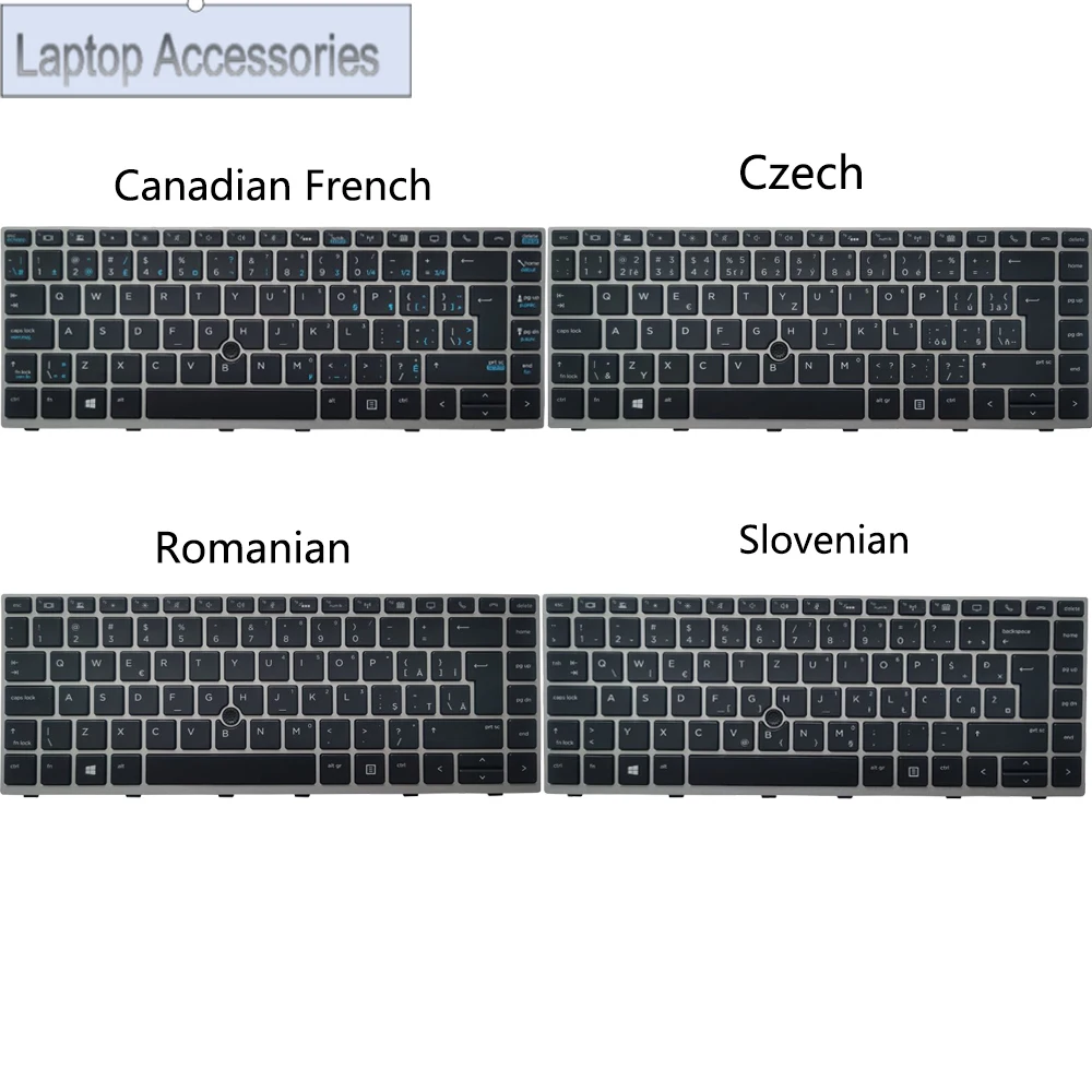 New Backlit CF/CZ/RO/SV Keyboard For HP EliteBook 840 G5 846 G5 745 G5 Canadian French/Czech/Romanian/Slovenian With Backlight