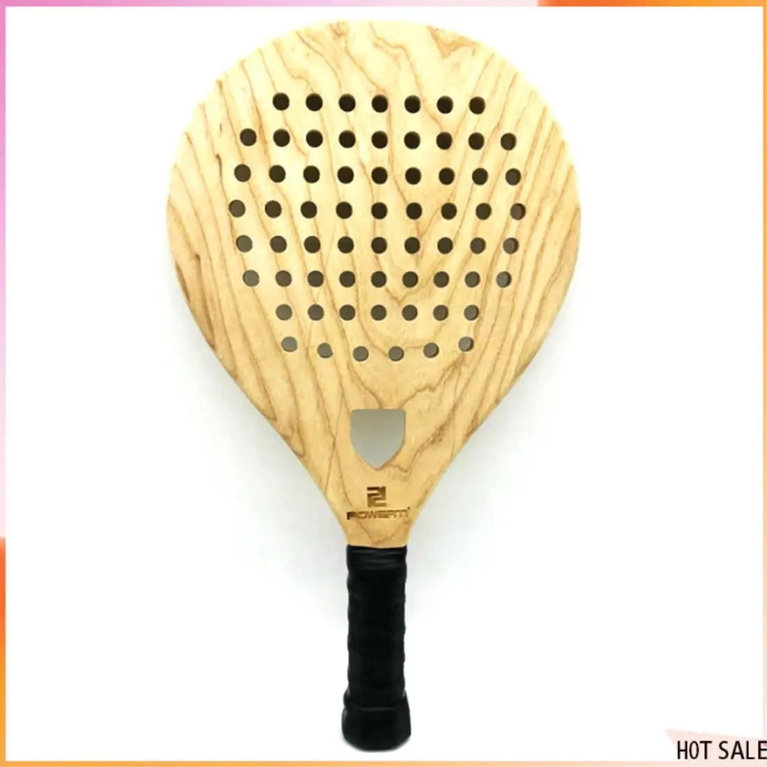 B72A POWERTI Wooden Paddle Racket Beach Tennis Racket Tennis Racquets For Men Women Outdoor Fun Training Accessories - Image 5