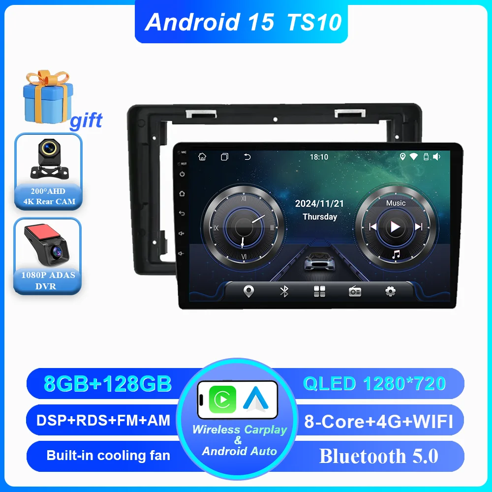 Auto Android 15 Radio Stereo Voor Citroen Berlingo B9 Peugeot Partner 2008-2019 draadloze CarPlay Android Auto Geen 2 din 2din DVD