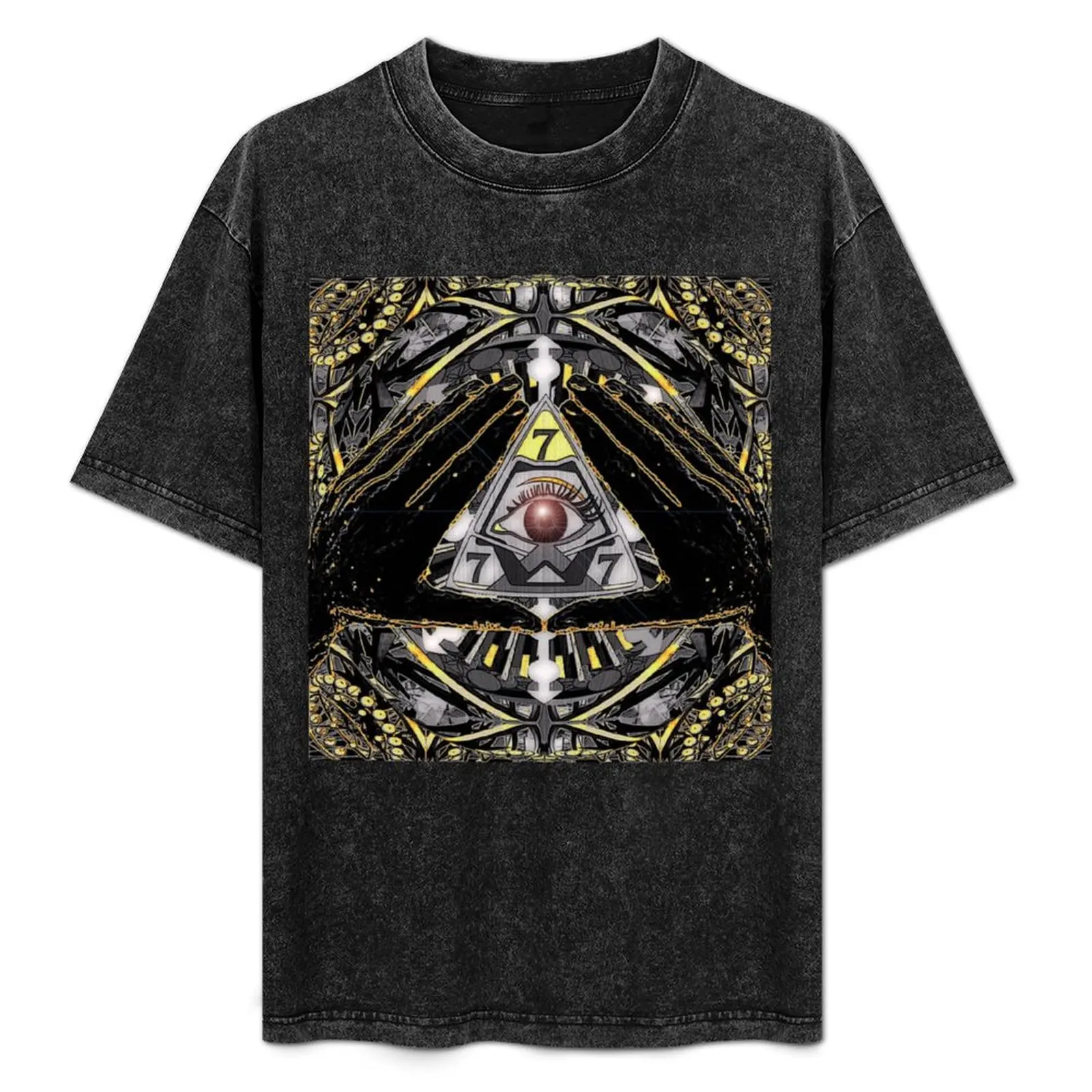 

YELLOW ILLUMINATION 777 T-Shirt Large Size Short Sleeve T-Shirt