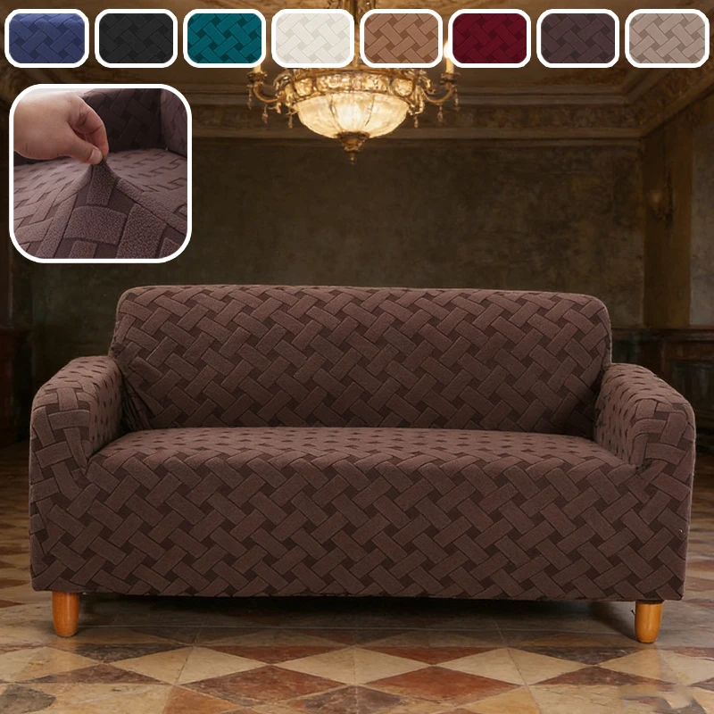 

Pet Friendly Jacquard Sofa Cover Anti Scratch Wear Resistant Durable Couch Cover for Washable Furniture Protector Easy Install