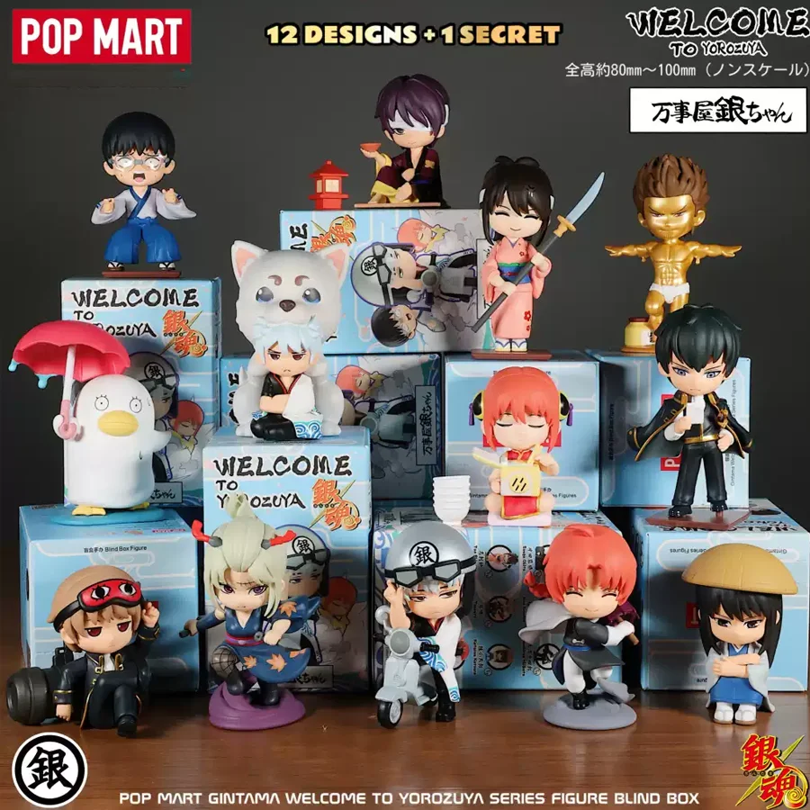 POP MART Anime Gintama WELCOME TO YOROZUYA Serie Blind Box Spielzeug Actionfigur Caixa Caja Überraschungs-Mystery-Box Sammlerstück Geschenk