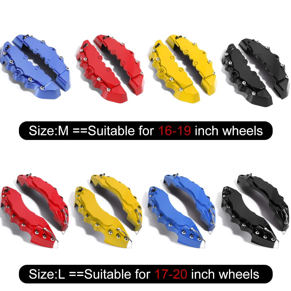 2Pcs/Lot Brake Caliper Cover Decoration Cover for 16-20 Inch Wheel ABS Plastic Without Logo Red/Blue/Black/Yellow