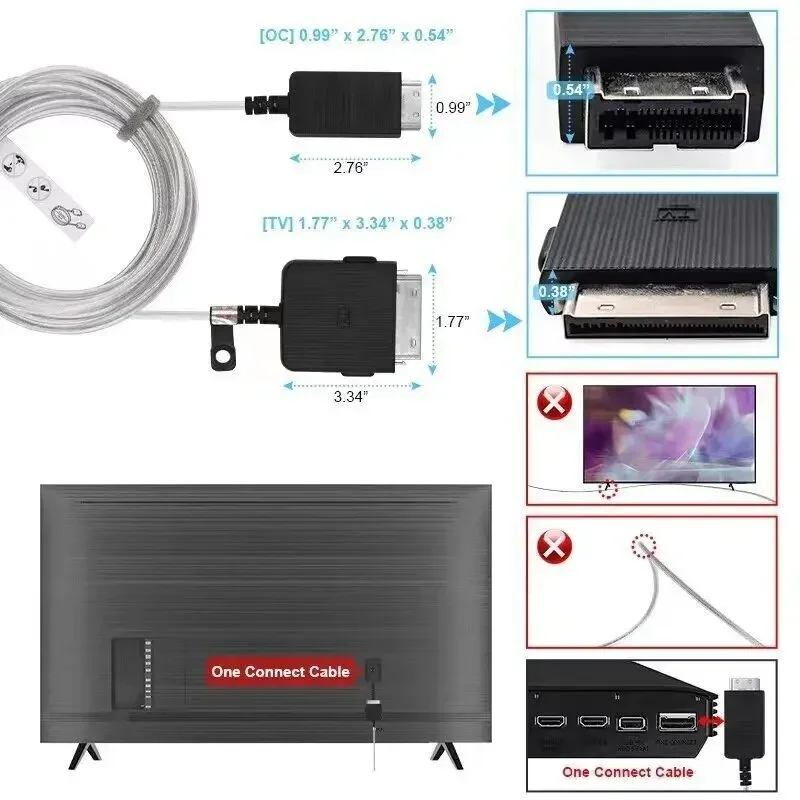 Brand NEW VG-SOCR15/ZA 15M BN39-02470A TV One Connection Cable is for QN55LS03BAF QN55LS03RAF QN55LS03AA QN65LS03RAF QN65LS03TAF