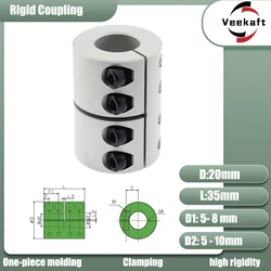 Rigid shaft custom coupler clamp stepping servo motor coupling 3D printer components D20L35 3/4/5/6/6.35/8/10 real cr10ender -3