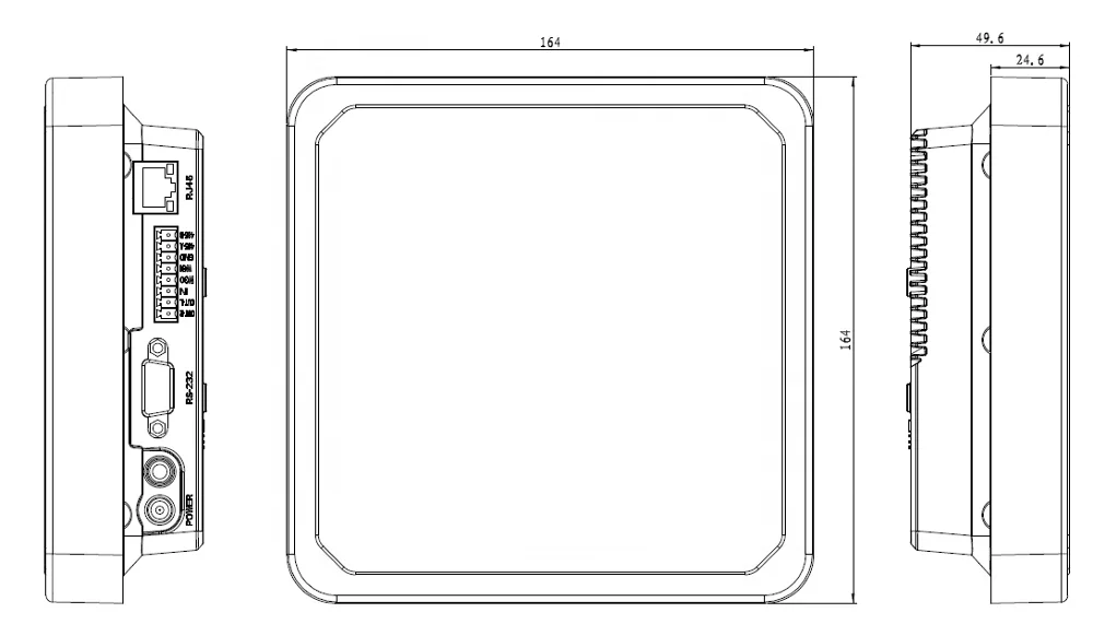 Hopeland new integrated built-in antenna 6dbi passive rfid reader CL7206B7A impinj R2000 E710 chipset rfid tag reader