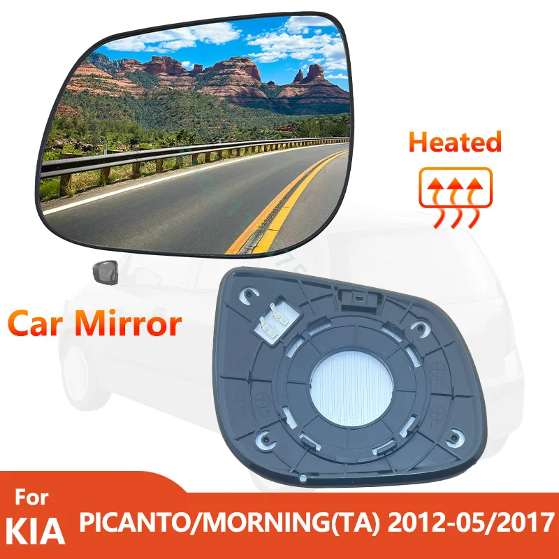مرآة الرؤية الخلفية اليسرى واليمنى لسيارة KIA Picanto/Morning(TA) 2011 2012 2013 2014 2015 2016  2017 مع أجزاء بديلة لمرايا جانبية مدفأة للسيارة