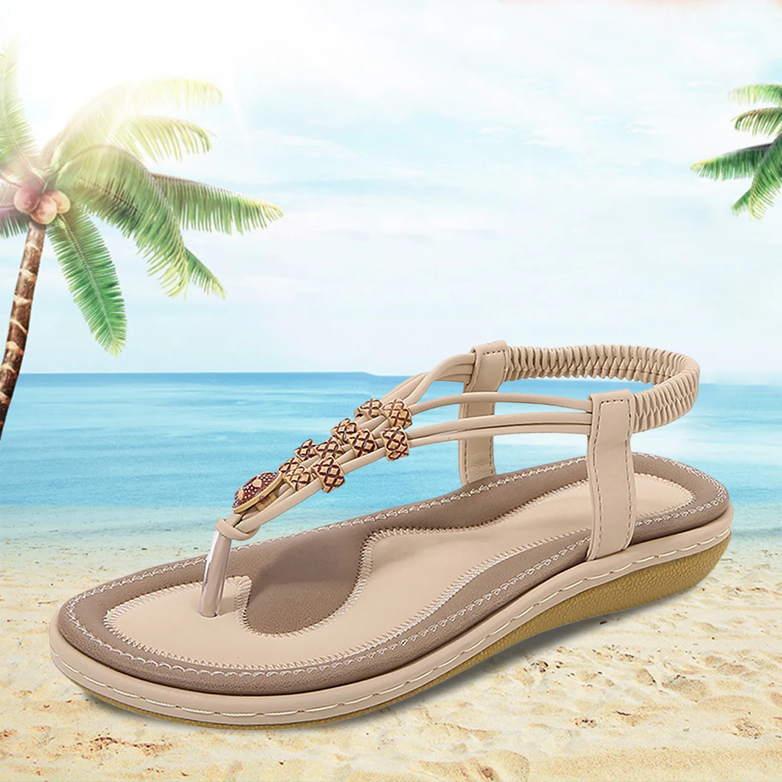 2024 Summer Fashion Sandals Woman Platform Soft Leather Large Size Flip Flops Sandals Comfortable Shoes