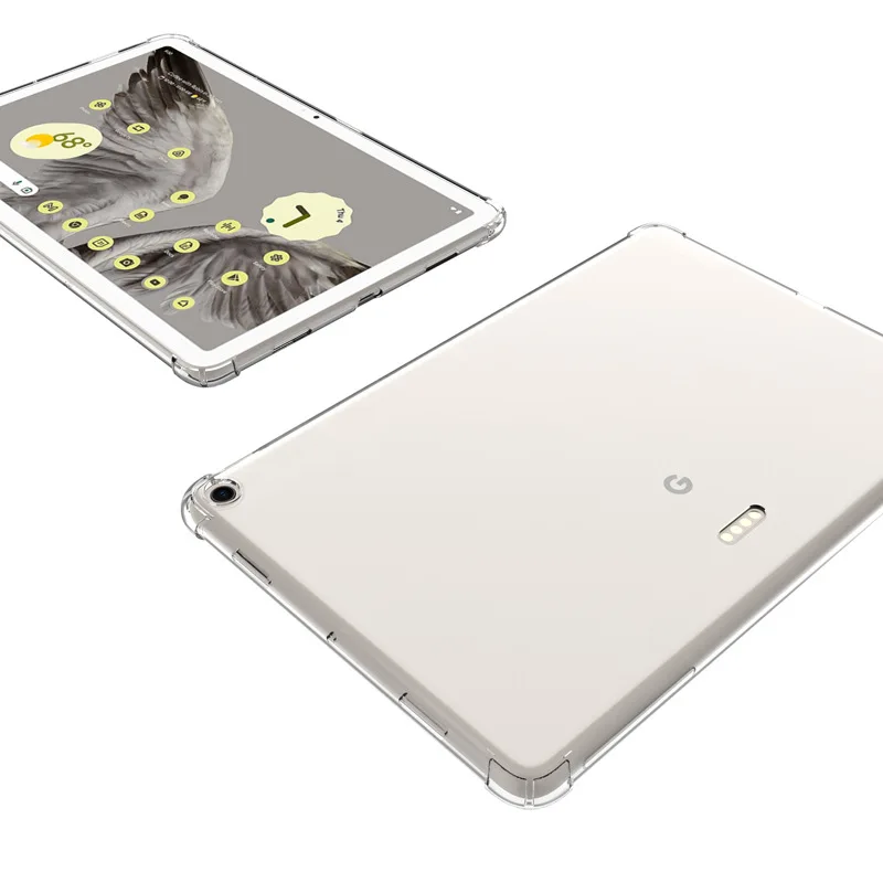 Für Google Pixel Tablet Hülle transparente Airbags weiche Silikon TPU Schutz stoß feste Capa Fundas Shell Haut