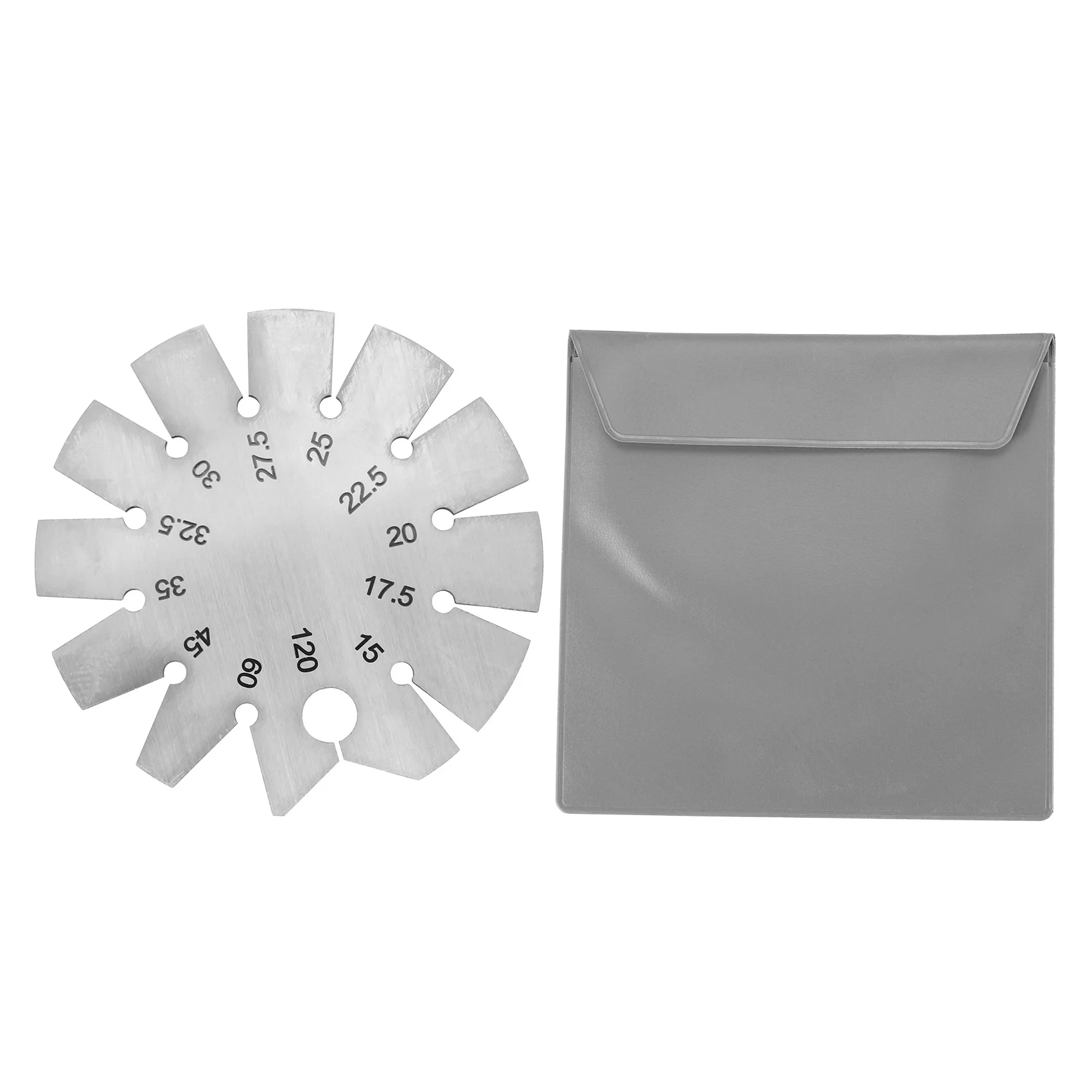 A93Z Bevel Gauge Axe Angle Gauge Round Shape Knife Angle Finder Knife Blade Angle Gauge 15-120° For Measuring Knife Angle