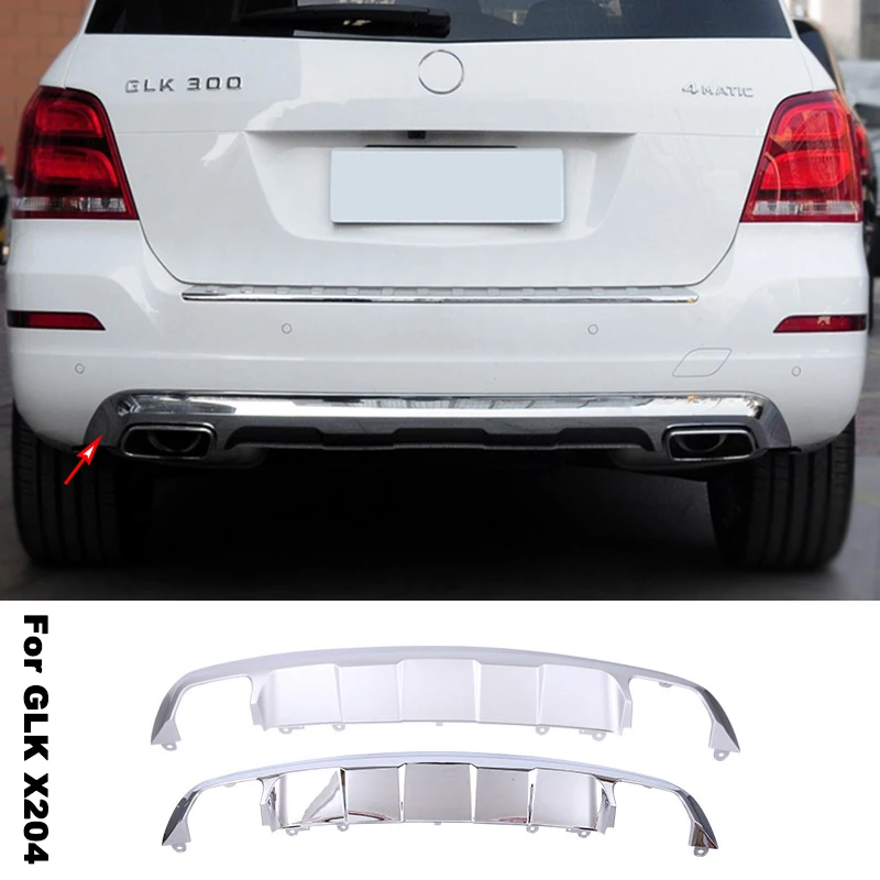 

A2048857423 A2048857323 Rear Bumper Chrome Chromium Trim Spoiler Diffuser For Mercedes Benz GLK X204 W204 GLK350 GLK205 GLK260