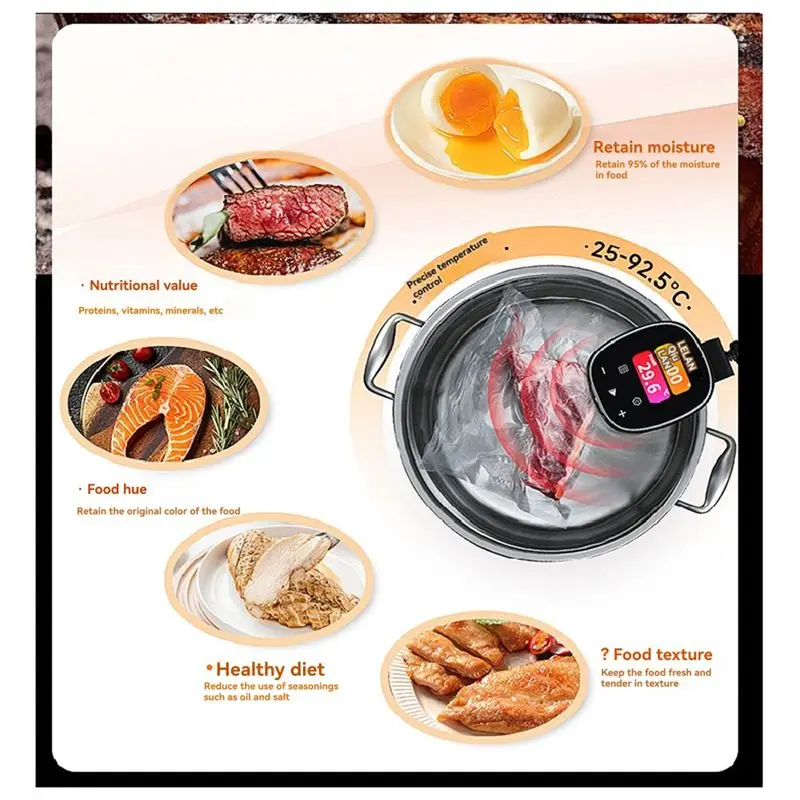 ABZA-Precision Sous Vide Slow Cooker For Home Use- Low-Temperature Cooking For Steaks& More Perfect For Kitchen Appliances