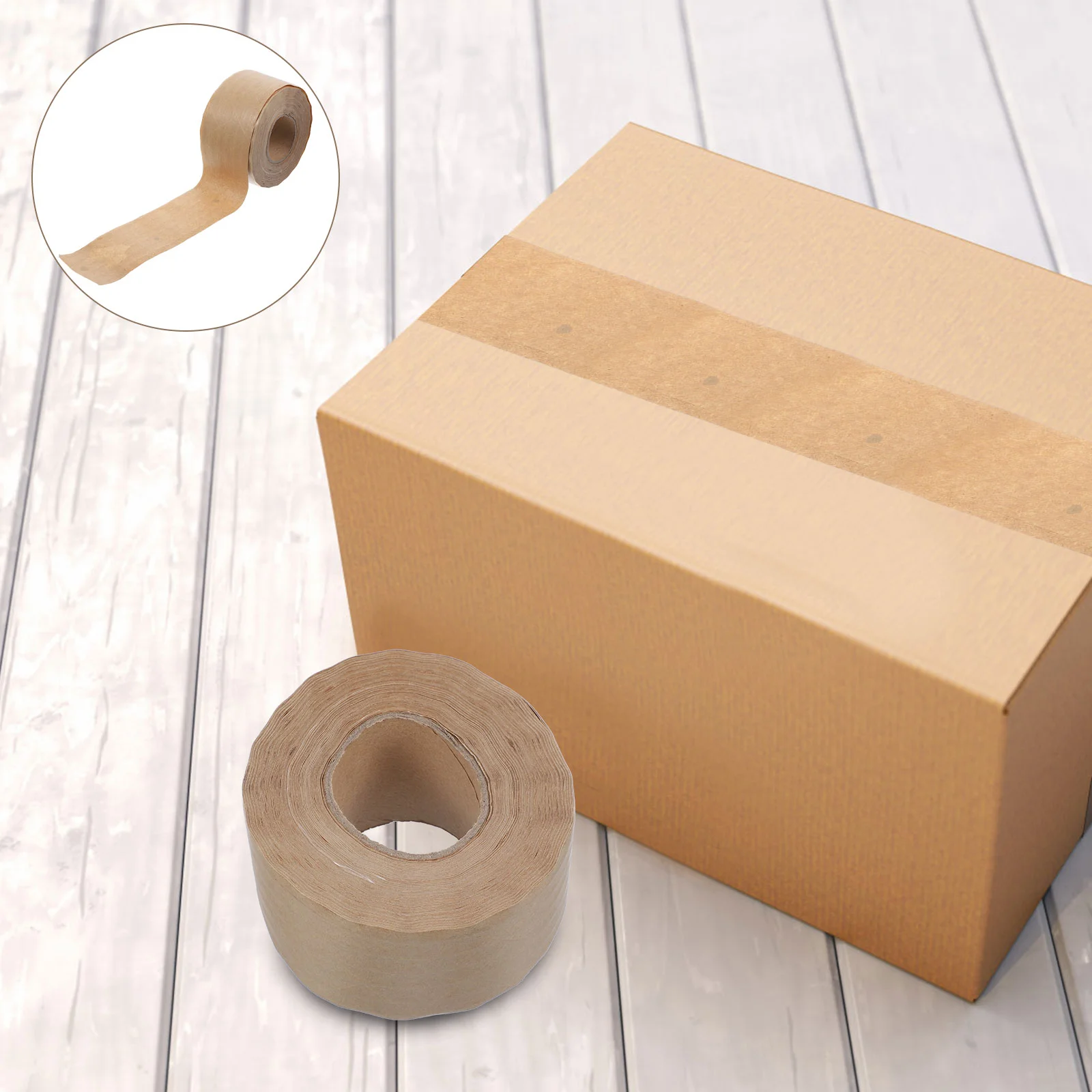 High-viscosity Water-activated Kraft Paper Tape Photo Frame Packing Brown Shipping Heavy Duty for Boxes