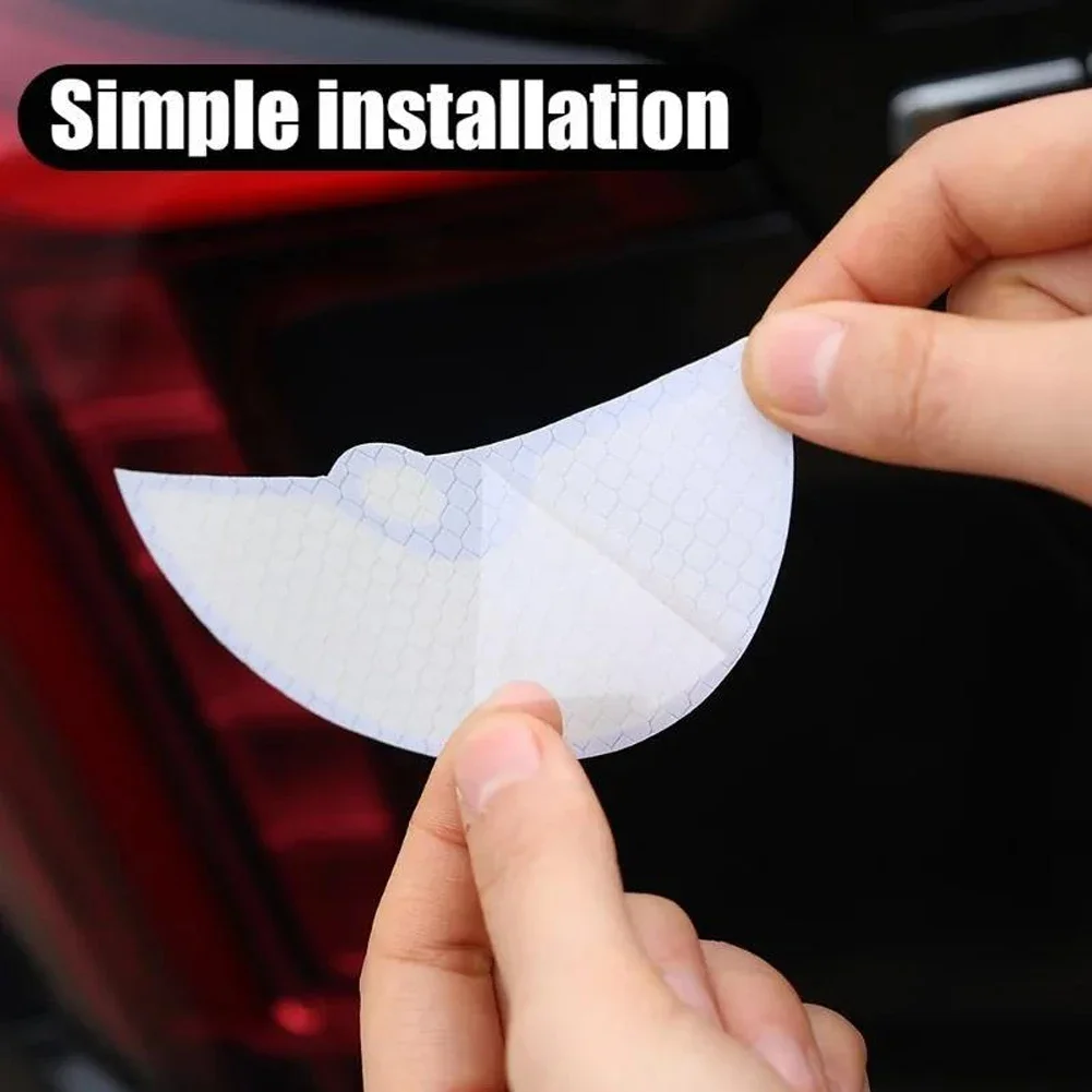 2 قطعة سيارة عاكسة تحذير ليلة القيادة السلامة الشارات العالمي السلامة ملصق عالية عيون عاكسة الشريط لخوذة دراجة السيارة