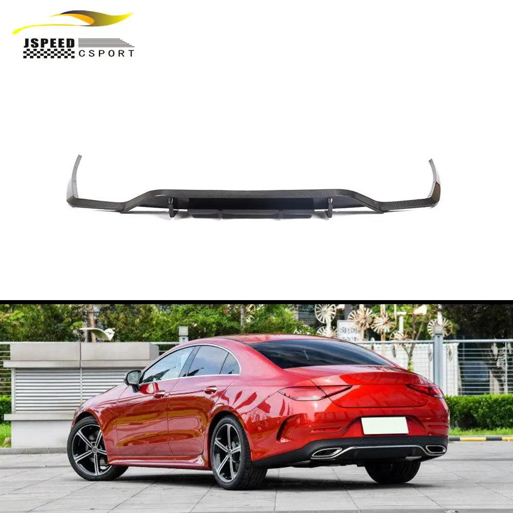 Carbon Fiber C257 Rear Bumper Diffuser for Mercedes Benz CLS Class CLS400 550 4 Door 2018