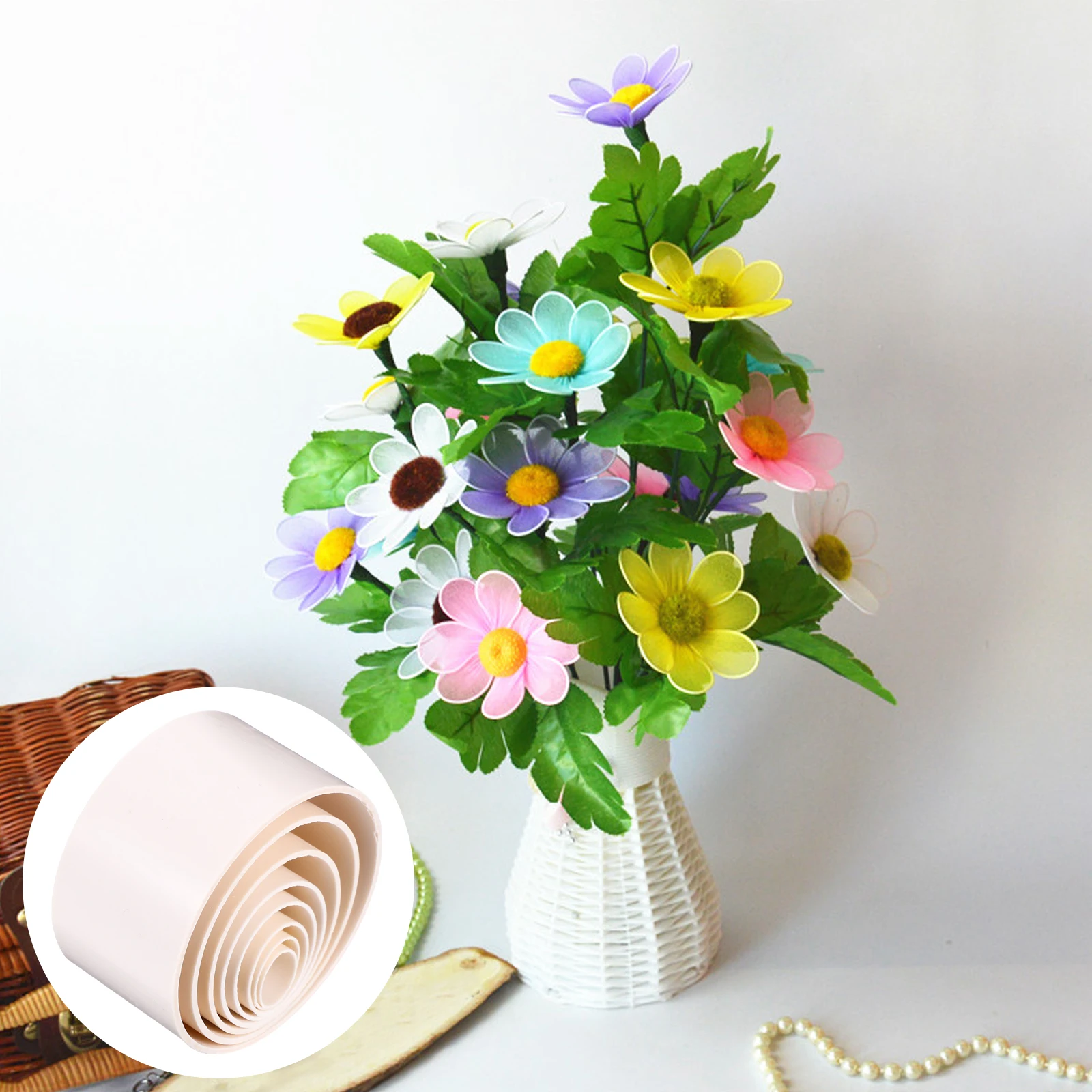 16 pezzi di maniche per stampi per fiori con schermo, set di petali di fiori in plastica, per realizzare strumenti artigianali, accessori fai da te, maniche per stampi in materiale durevole