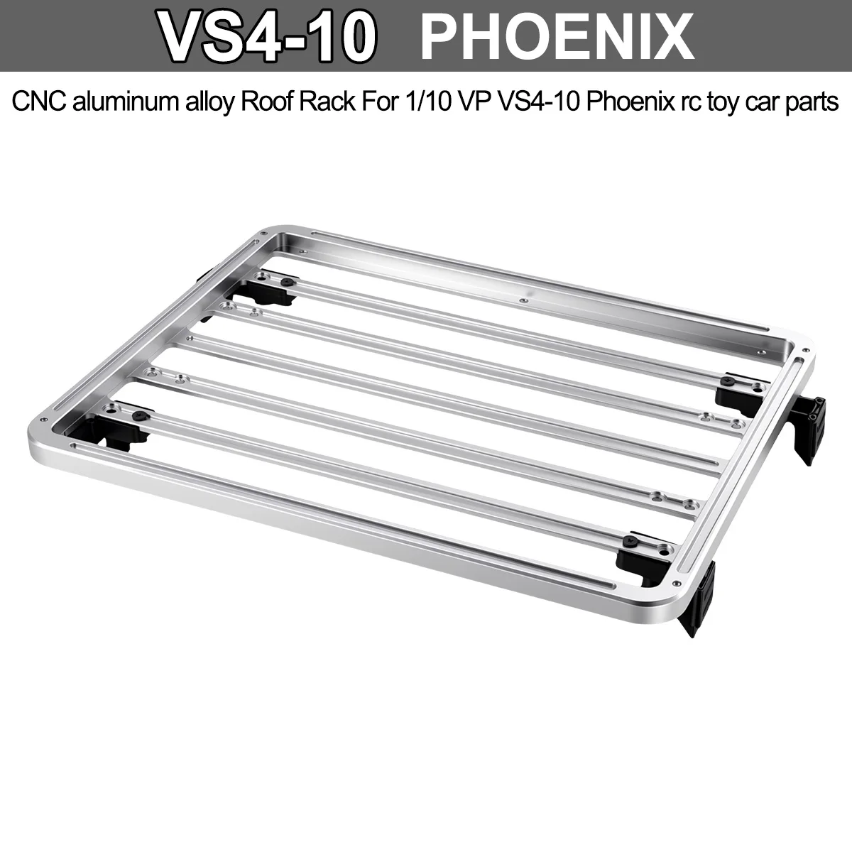 CNC Aluminum Roof Rack for VP VS4-10 Phoenix, 1/10 Scale RC Crawler Scale Accessory Upgrade