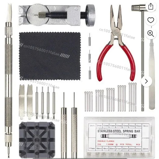 

Watch Repair Tool 296-piece Set, Remove and Replace Strap, Cut Strap, Hairpin, Clean Watch Multi-purpose Combination Set