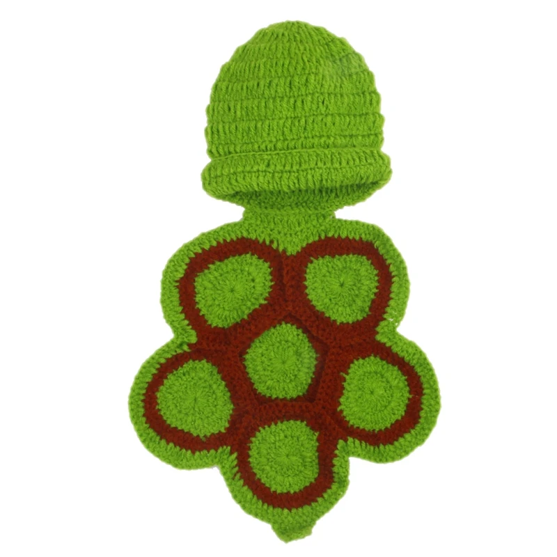 Children Photography Props Newborn Baby Crochet for Turtle Beanie Hat Costume Set knitted Hat Crochet Overalls Newborn P