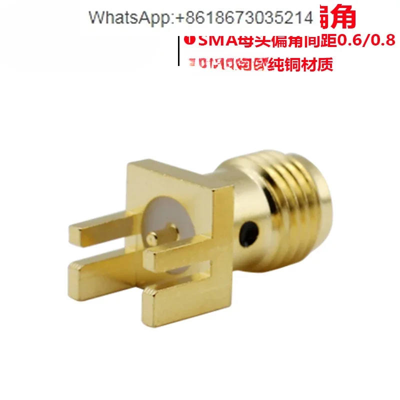 SMA-KE small partial foot 0.6MM/0.8MM small pitch connector 18GHZ high frequency female seat welding PCB board short pin