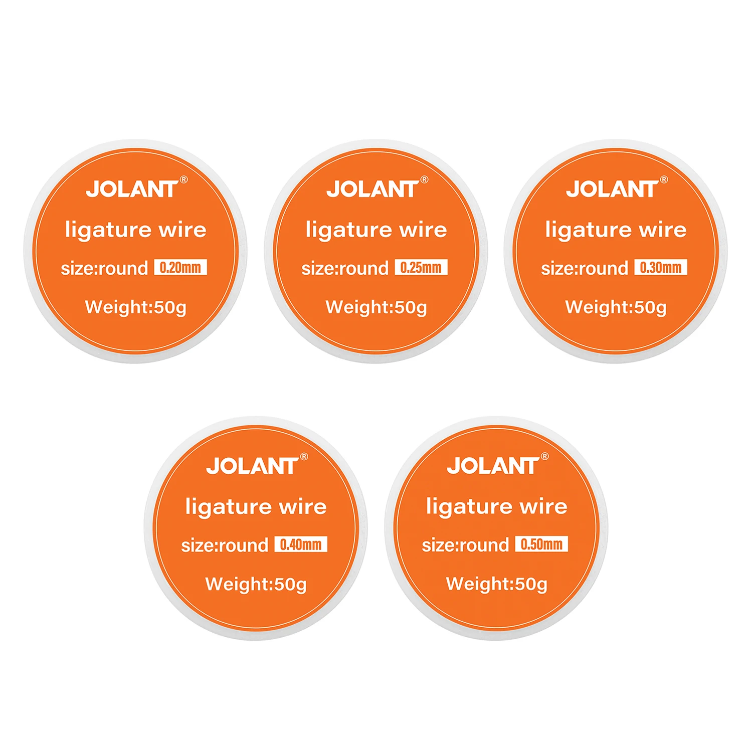 1 Roll JOLANT Dental Orthodontic Ligature Wires for Braces Arch Wire Stainless Steel Material Round 0.2/0.25/0.3/0.4/0.5mm