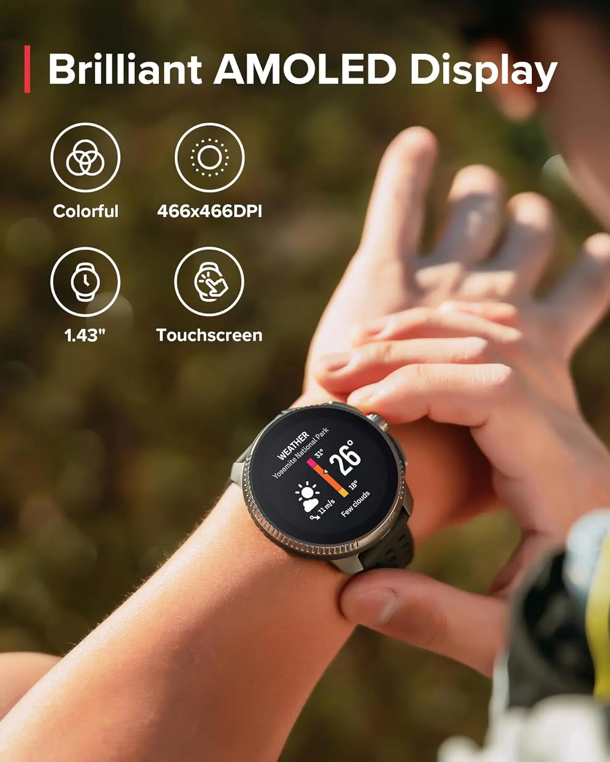 SUUNTO Race: GPS Sports Watch, Large & Bright AMOLED Color Screen, Long Battery Life