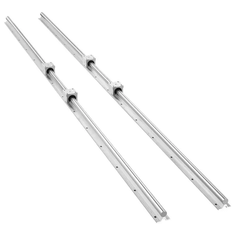 Rails linéaires SBR20, lot de 2 rails linéaires de 2000 mm et 4 pièces. Blocs coulissants, arbre entièrement soutenu, rails de guidage pour machines de découpe, de rectification, de fraisage et de perçage