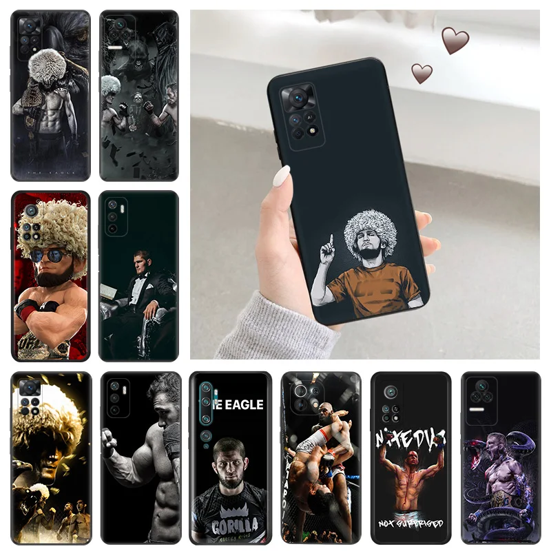 Silicone Soft Phone Case for Redmi Note 11 Pro 5G Note10 11S 10S 10A 10C KHabib Nurmagomedov Boxing Xiaomi 11 Lite 11T 10T Cover