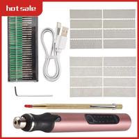 A74P-Rechargeable Cordless Mini Engraver Pen DIY Engraving Tool Kit For Metal Glass  Plastic Wood Jewelry Stencils