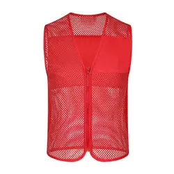 Fishing Cargo Vest See-through Lightweight Work Clothes Cardigan Fishing Cargo Vest   Outdoor Vest  Women Garment