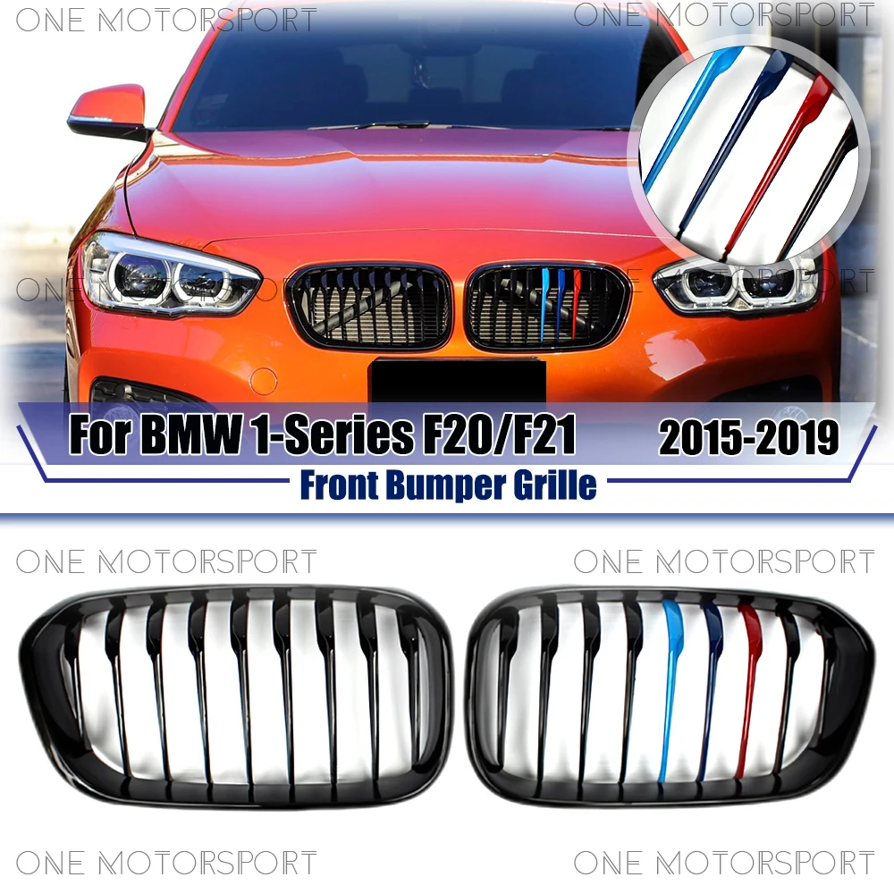 

Glossy M-Color Front Bumper Grille For BMW 1-Series F20 F21 2015-2019 Single Line Style Racing Grille Bumper Grilles