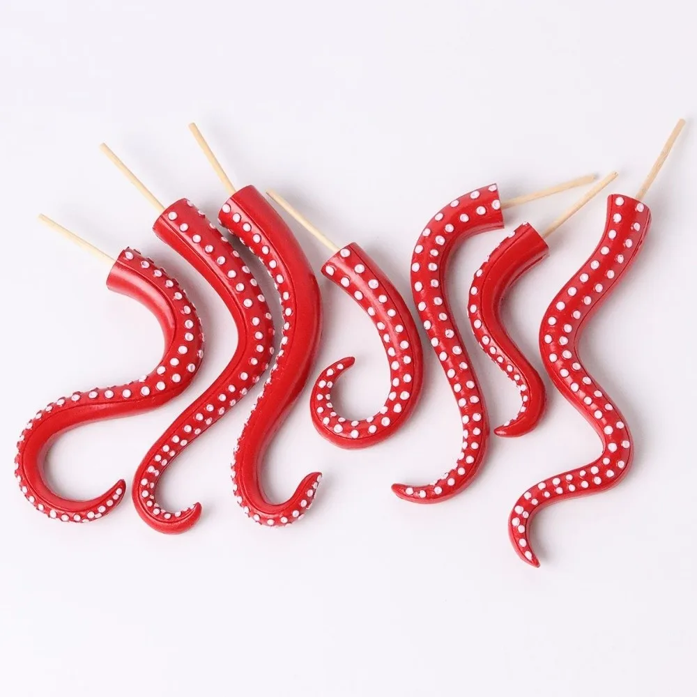 Resin Tentacle Plant Post Creative Funny Octopus Tentacle Decorative Pile Irregular Flowerpot Decoration for 7Pcs Potted Plant