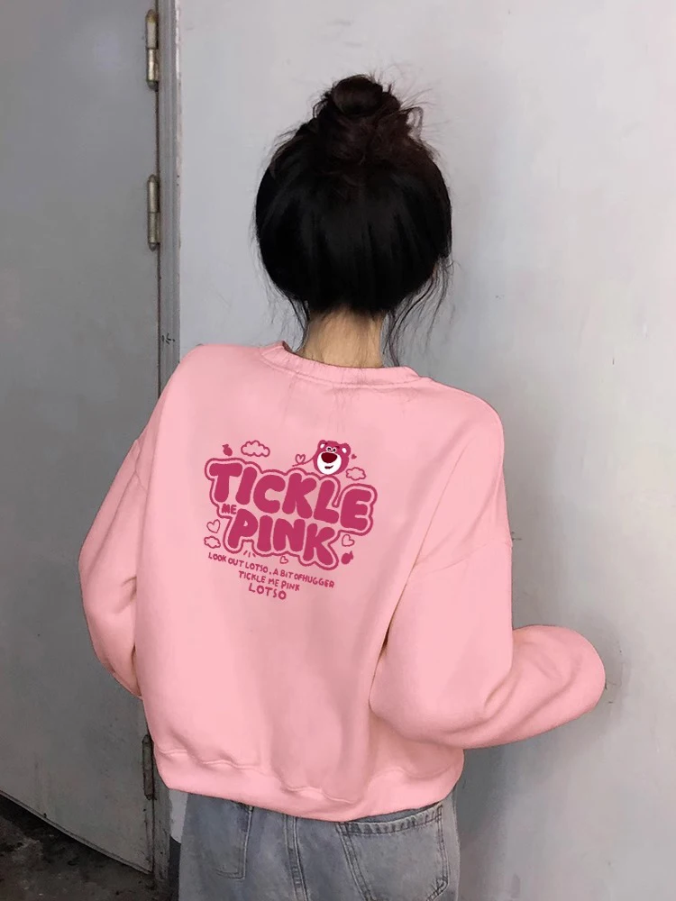 

2026 New round Neck Short Thickened Fleece Women's Sweatshirt Slim Fit Korean Style Small Size Slimming Outerwear Top