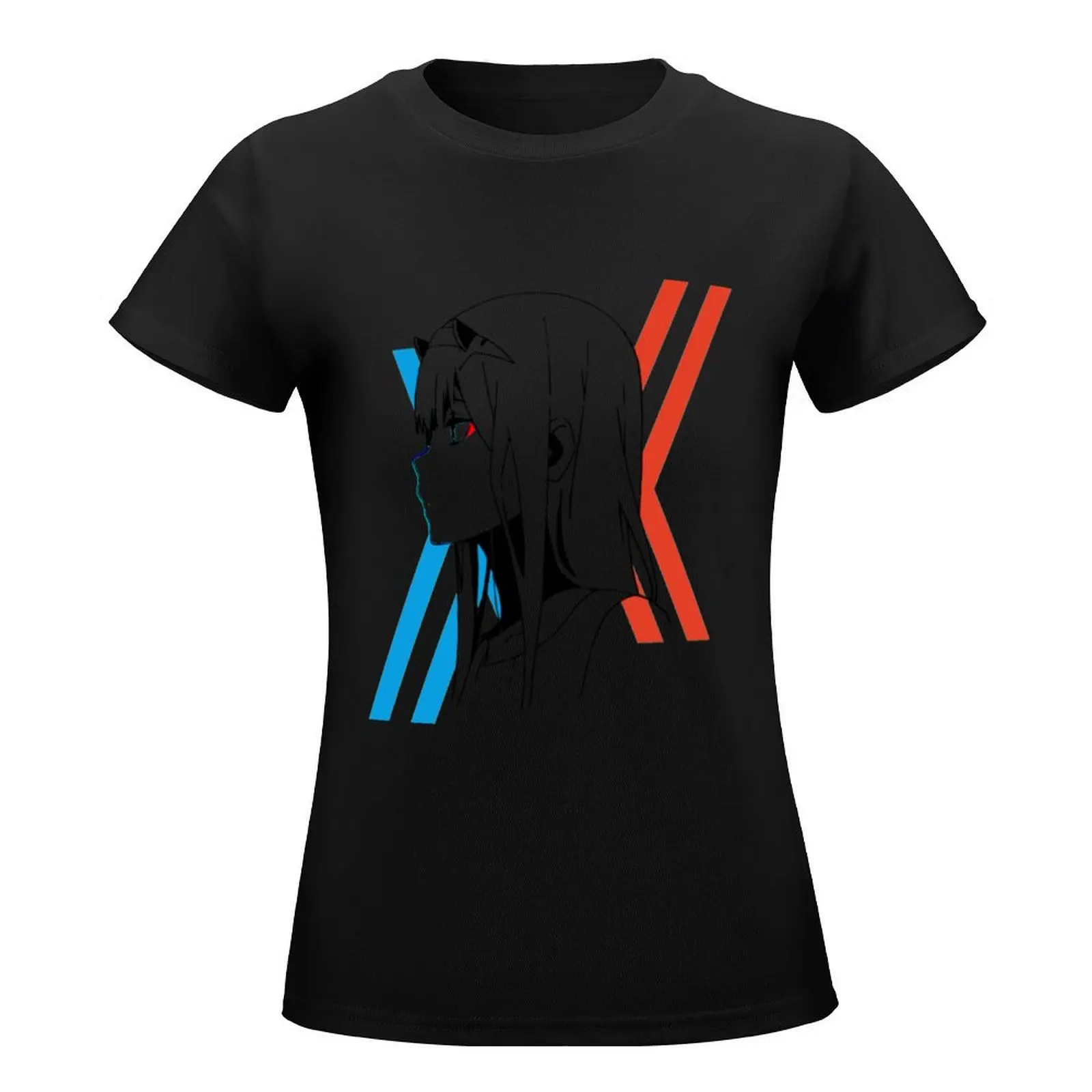 Darling In The Franxx Zero Two T-Shirt summer top tops anime clothes hippie clothes t-shirts for Women graphic tees