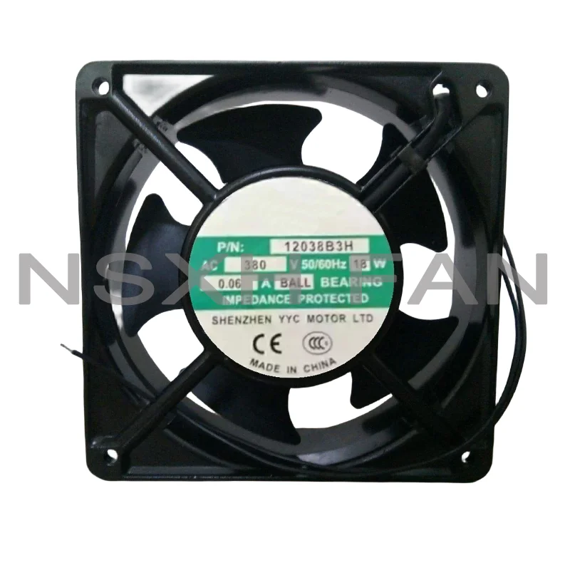 Ventilador De Refrigeração Do Servidor De 2 Fios, 12038B3H, AC 380V, 0.06A, 120x120x38mm