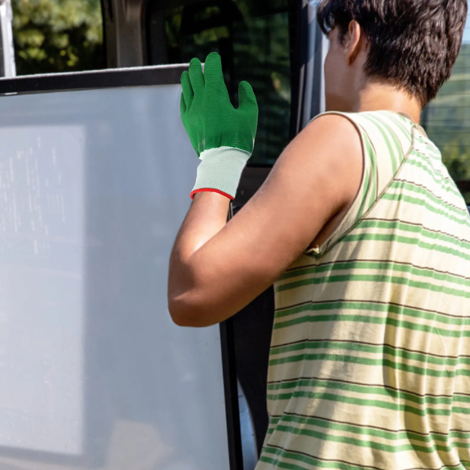 

4 пары противоскользящих износостойких садовых перчаток для работы на открытом воздухе, защитные перчатки для садоводства, прочные перчатки для переноски стекла и работы с тяжелыми предметами