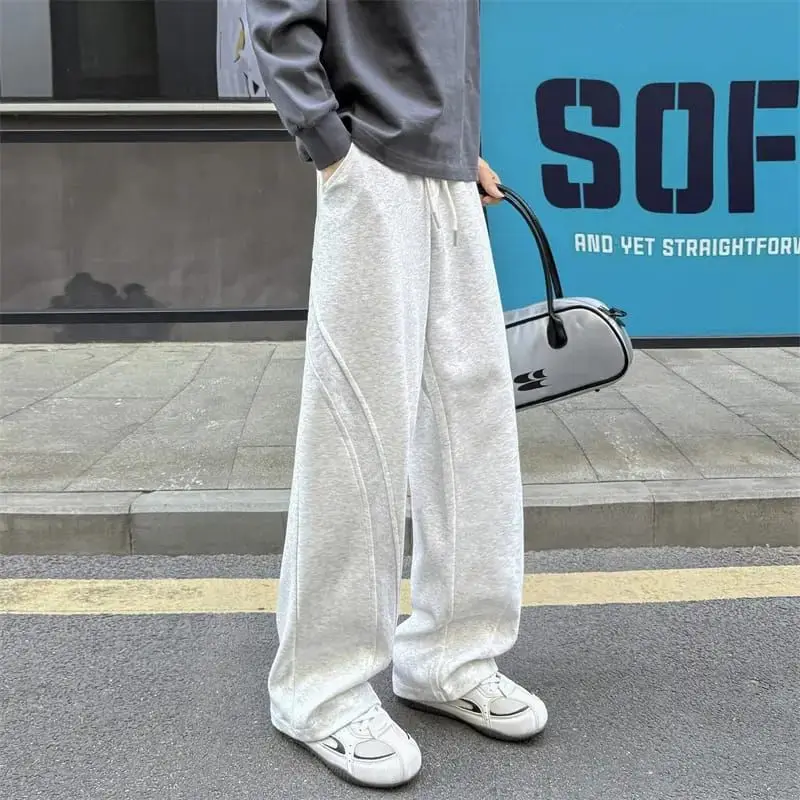 

Мужские спортивные брюки Sla Cut: повседневные, универсальные, прямые, для осени, в стиле американского ретро, для комфортного образа.