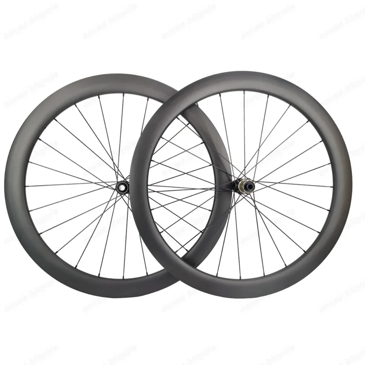 

700C Road Disc Brake Full Carbon Fiber Wheelset Tubeless 25mm Width 50mm Depth Wheelset UD Glossy/Matte 24Holes